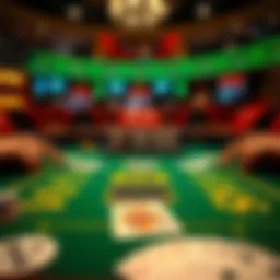 A strategic layout of the 3 Card Blitz game with cards displayed.