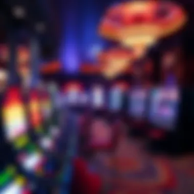 Gaming Experience at 888 Resorts World Drive Luxurious interior of the gaming area filled with slot machines