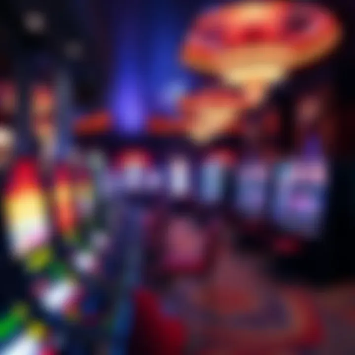 Gaming Experience at 888 Resorts World Drive Luxurious interior of the gaming area filled with slot machines