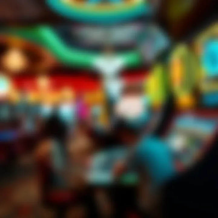 A vibrant casino scene highlighting cultural aspects of gambling.