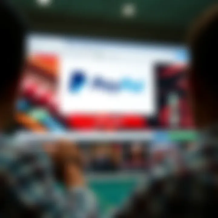 Screenshot of a betting site showcasing PayPal as a payment option