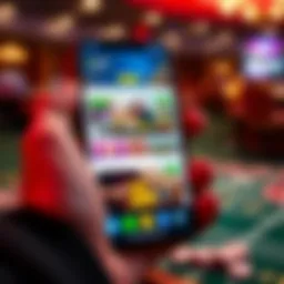 A modern smartphone displaying a popular gambling app interface