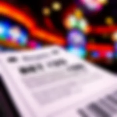 Close-up of a betting slip with promotional details