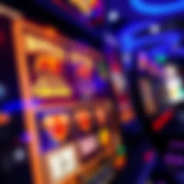 A close-up of the gameplay interface highlighting features and symbols