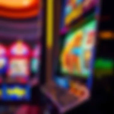 An intricate view of the Buffalo Grand slot machine showcasing its vibrant design