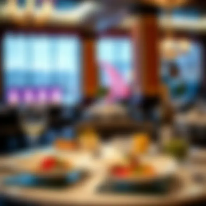 Gourmet Dining Experience at Caesars Casino Elegant dining arrangement featuring gourmet dishes