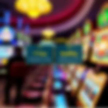 Snapshot of game mechanics highlighting free and real play options