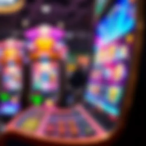 Virtual slot machine interface showcasing vibrant graphics