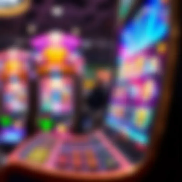 Virtual slot machine interface showcasing vibrant graphics