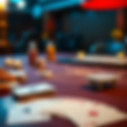 Exciting Game Night Setup A set of cards laid out on a table for an exciting game night.