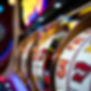 Carnival Slot Game Reels Close-up of carnival slot game reels in action