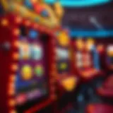Vibrant carnival-themed slot machine display