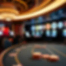 Luxurious casino environment showcasing high stakes gaming