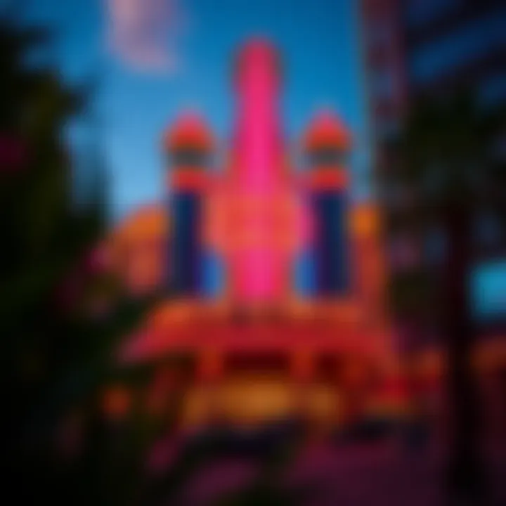 Exterior view of Circo Circo Hotel showcasing its vibrant architecture