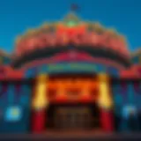 The iconic entrance of Circus Circus Las Vegas, showcasing its vibrant signage and carnival atmosphere.