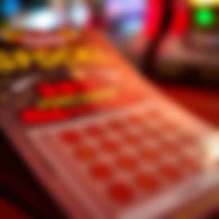 Exciting Revelations of Scratch-Off Tickets Close-up of a scratch-off ticket revealing hidden prizes with an emphasis on excitement and surprise