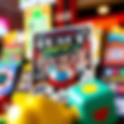 Design layout of a scratch-off ticket showcasing vibrant artwork and engaging themes