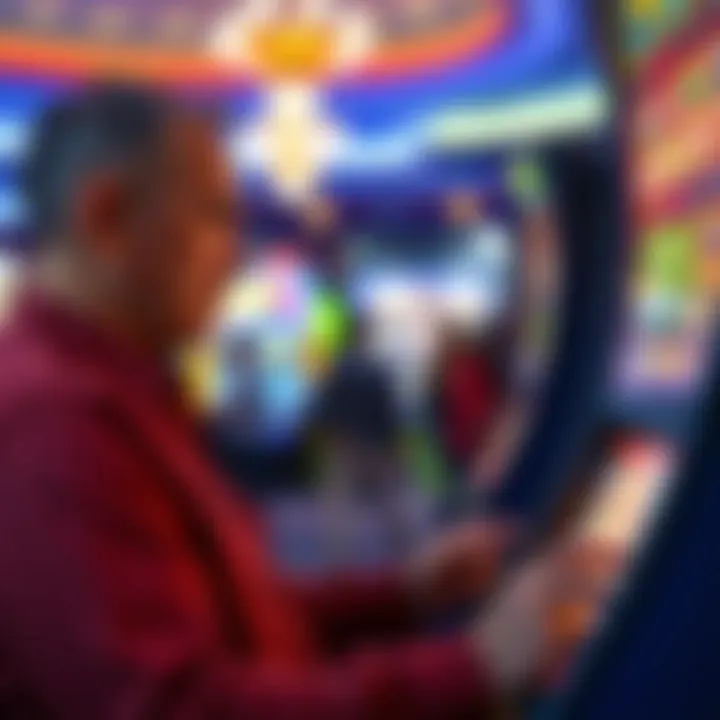 Player contemplating scratch-off choices