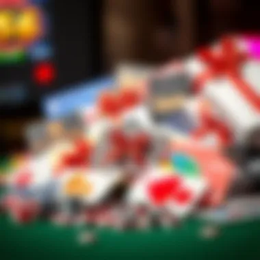 A collection of various gift cards displayed artistically