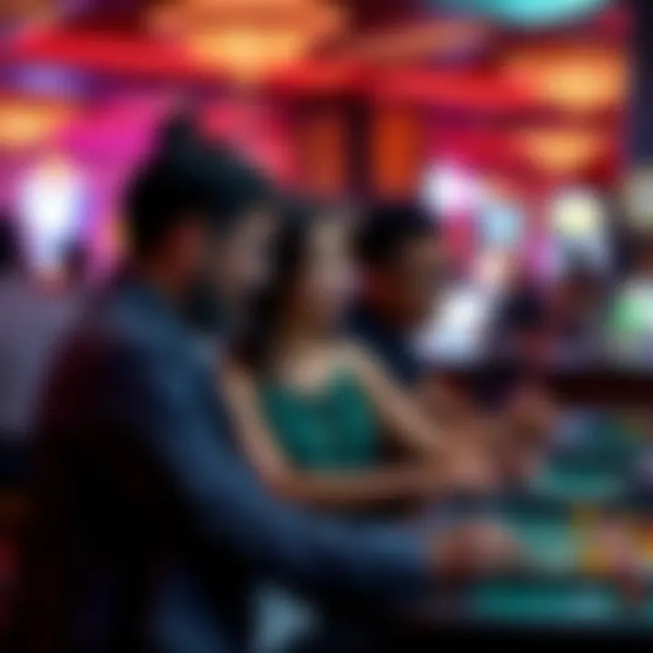 A vibrant social gathering featuring diverse number games