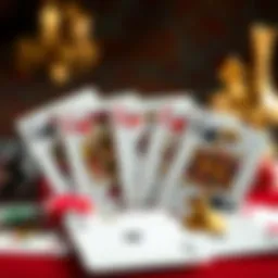 An array of playing cards displayed artistically