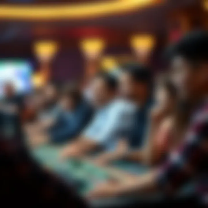 A diverse group of individuals enjoying online gambling