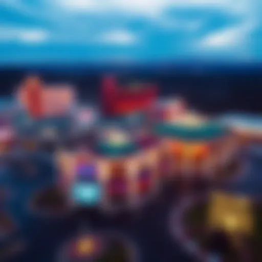 Aerial view of the Valley Forge casino landscape showcasing architectural design
