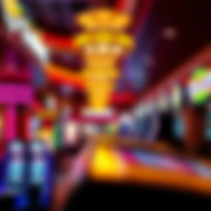 Vibrant Atmosphere on the Casino Floor Interior view of a bustling casino floor with vibrant gaming options