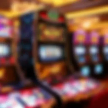 Modern slot machine with digital display and interactive features