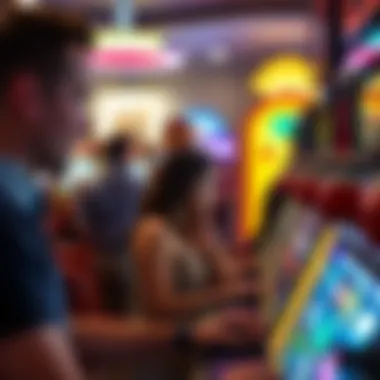 Player Engagement in Cherry Slots A close-up of a player engaged in a thrilling cherry slots game