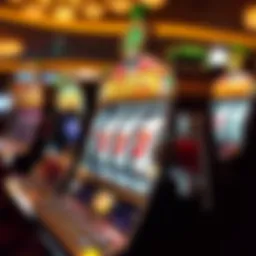 Intricate design of deluxe slot machine