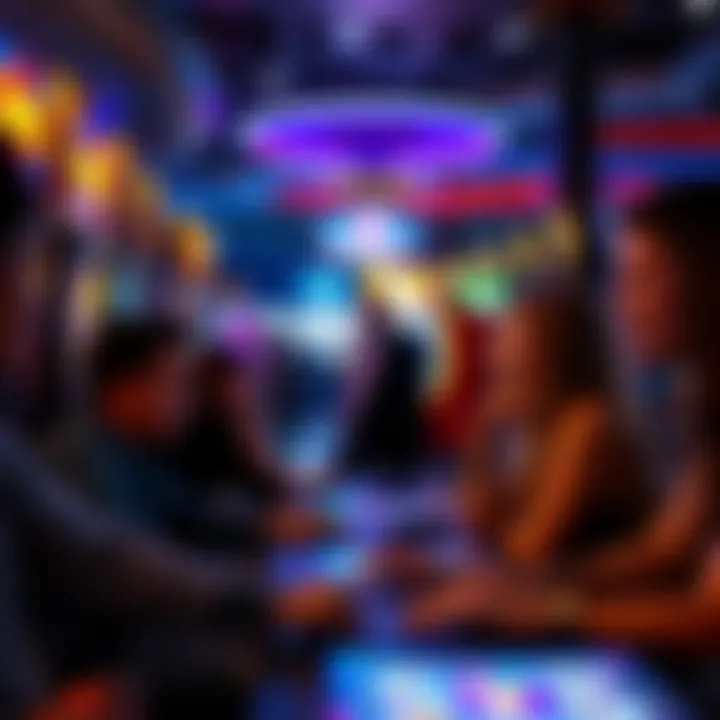 Community Interaction in Gaming A vibrant community of gamers interacting around slot games
