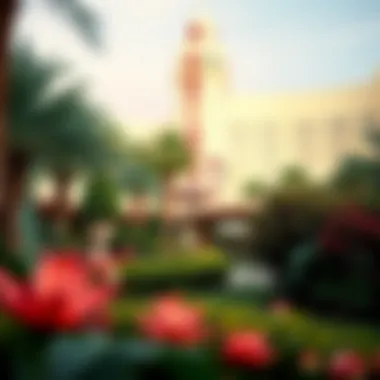 Serenity at the Flamingo Hotel Lush gardens and iconic flamingo at the Flamingo hotel
