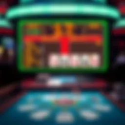 Virtual blackjack game interface showcasing strategic options