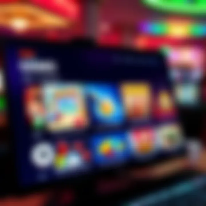 An overview of different categories of free online games displayed on a computer screen.