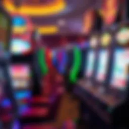 Colorful slot machine display