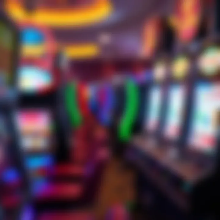 Colorful slot machine display