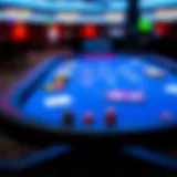 Virtual poker table showcasing free spin features