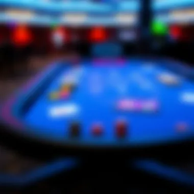 Virtual poker table showcasing free spin features