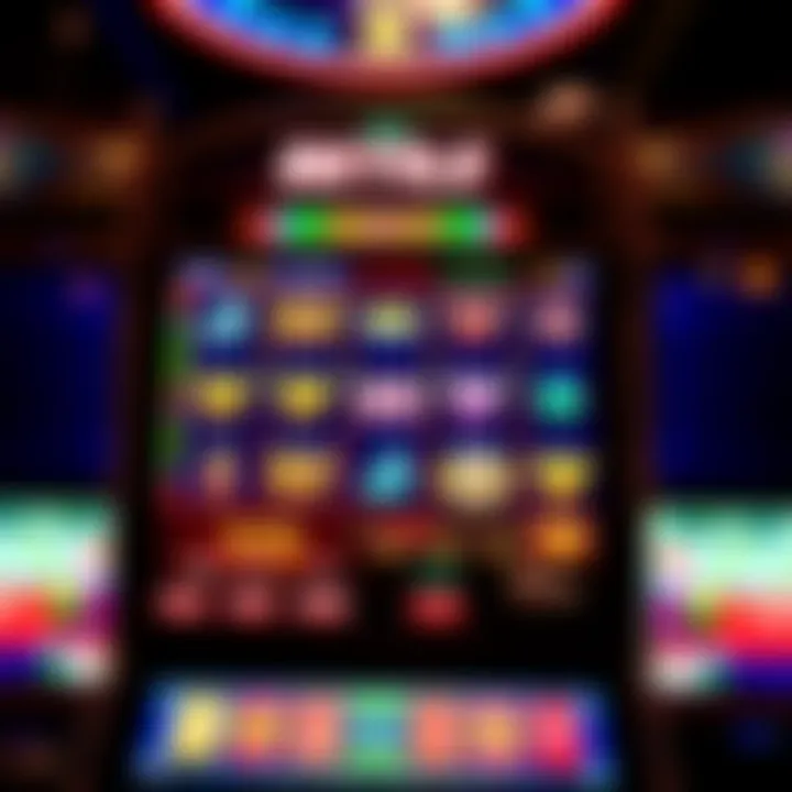 Vibrant display of a video slot machine interface