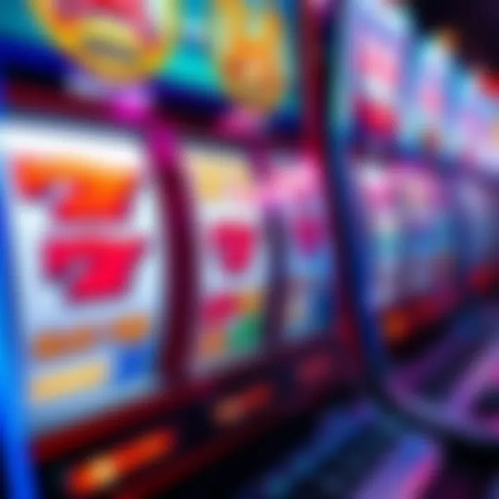 Digital Slot Machine Interface A close-up view of a digital slot machine interface