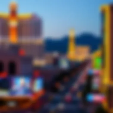 View of the Las Vegas Strip showcasing hotels