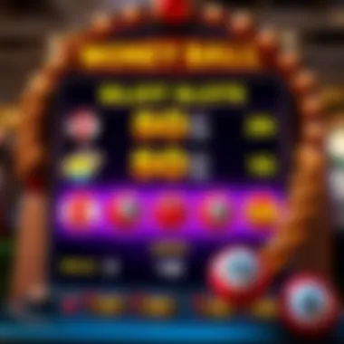 Depiction of payout structure in Money Ball slot