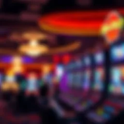 A vibrant Hard Rock casino environment showcasing gaming excitement