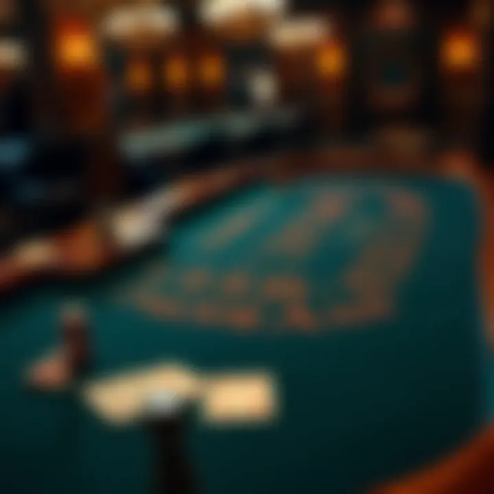 A vintage blackjack table showcasing the game's rich history