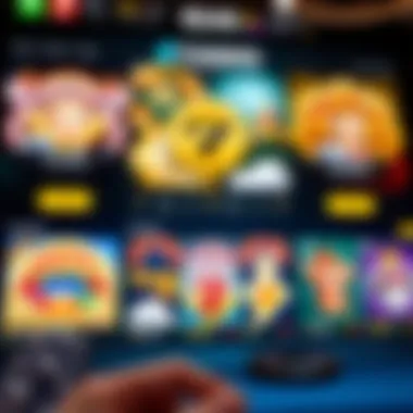 Online Casino Interface Showcase A captivating screenshot of an online casino interface featuring various games.