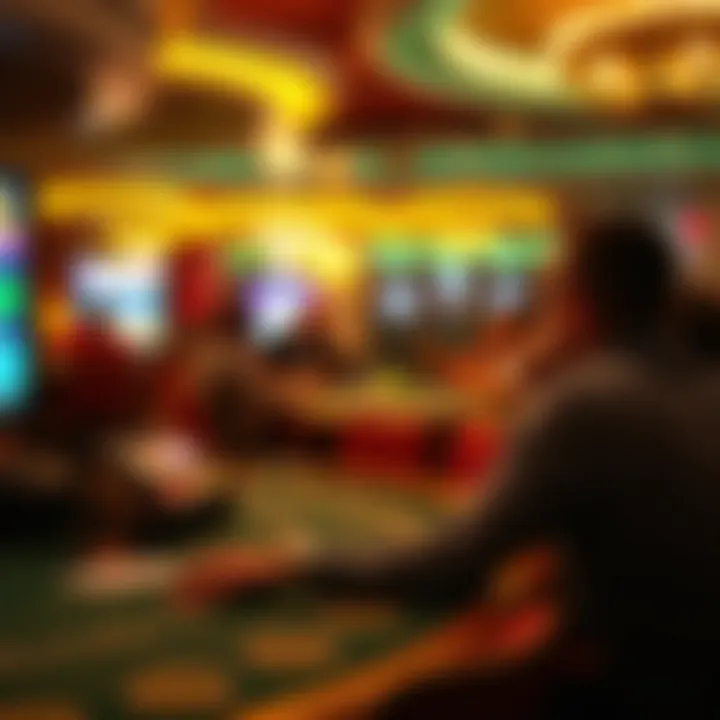 Excitement of Low-Stakes Gambling An artistic depiction of the thrilling atmosphere of low-stakes gambling.