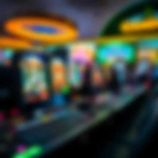 A digital interface showcasing vibrant online casino games.