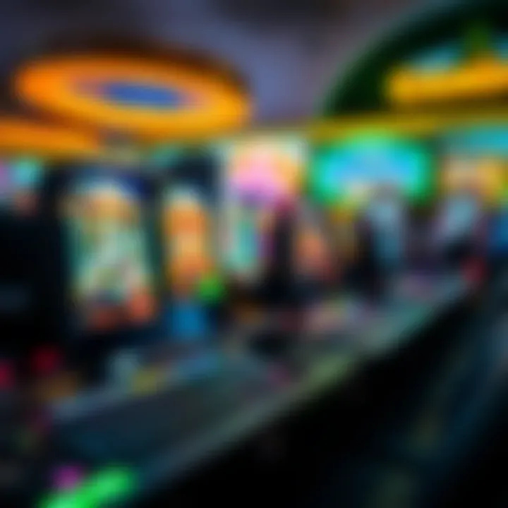 Vibrant Online Casino Games A digital interface showcasing vibrant online casino games.