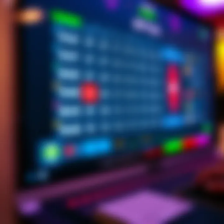 Interactive Betting Interface A close-up of a computer screen displaying a betting interface